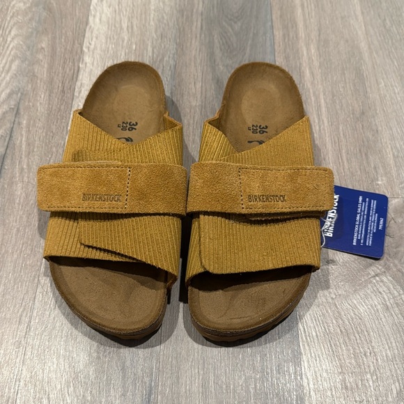 Birkenstock Kyoto Suede Embossed Sandals - Picture 6 of 8